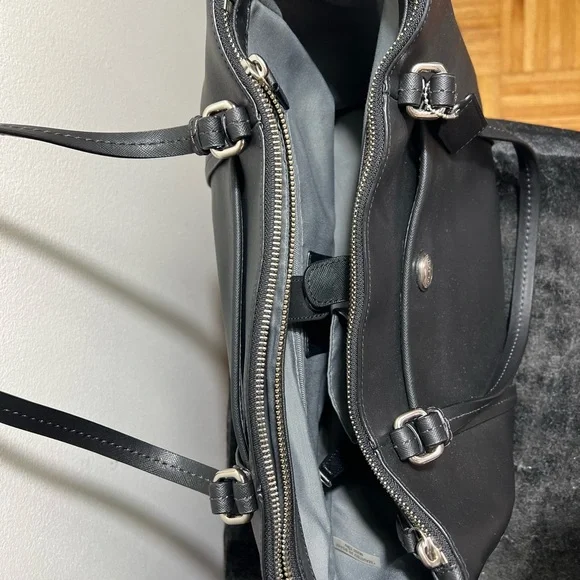 Coach Black Leather Tote Bag